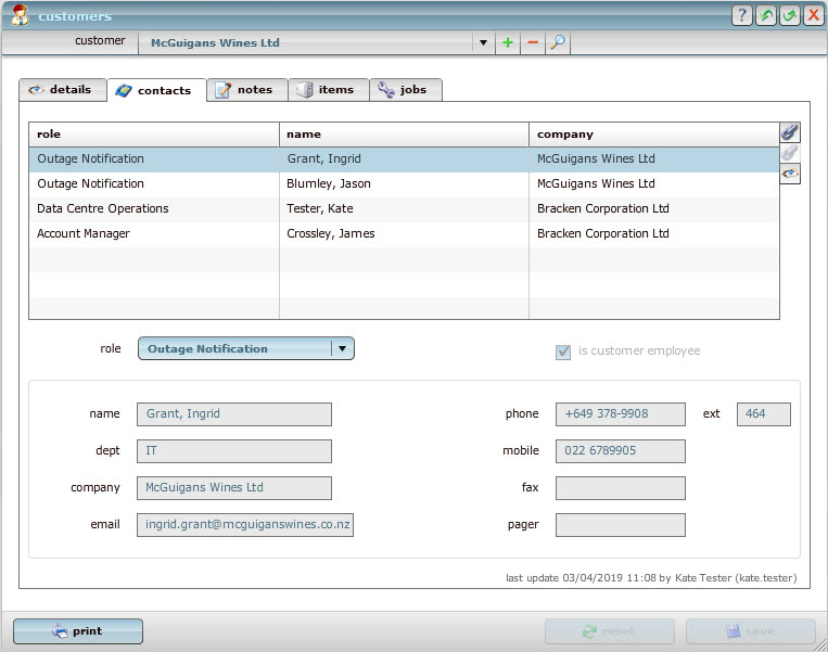 Manage your customer contacts