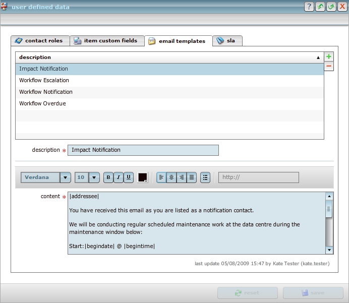 Create notification templates