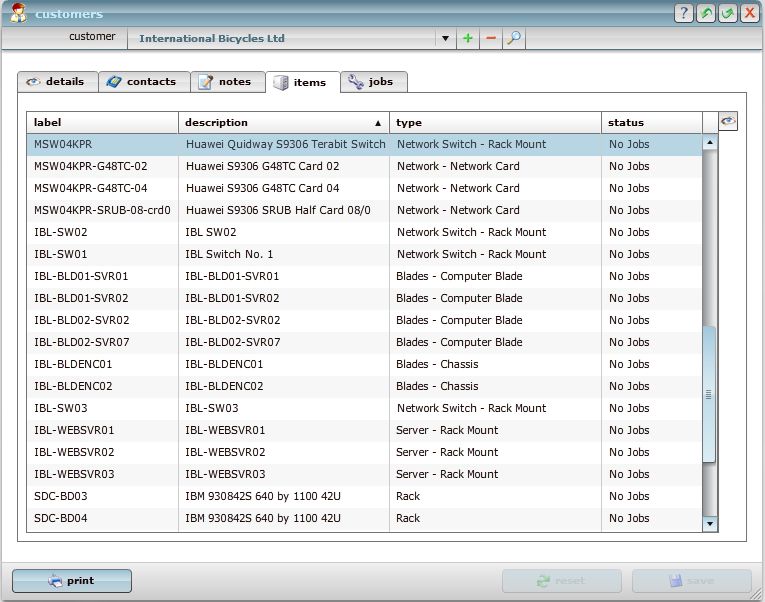 View all items owned by a customer