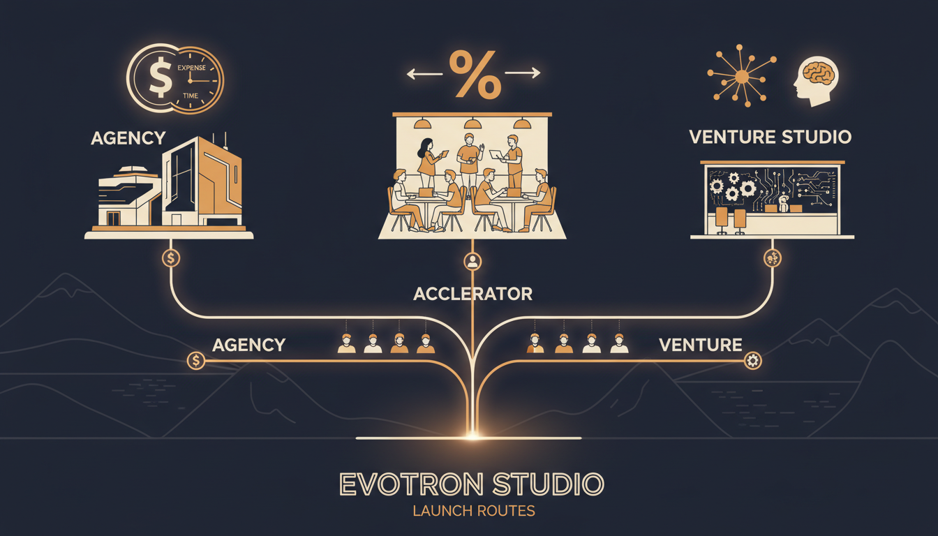 Your Three Paths to Launch: Agency, Accelerator, or Venture Studio?