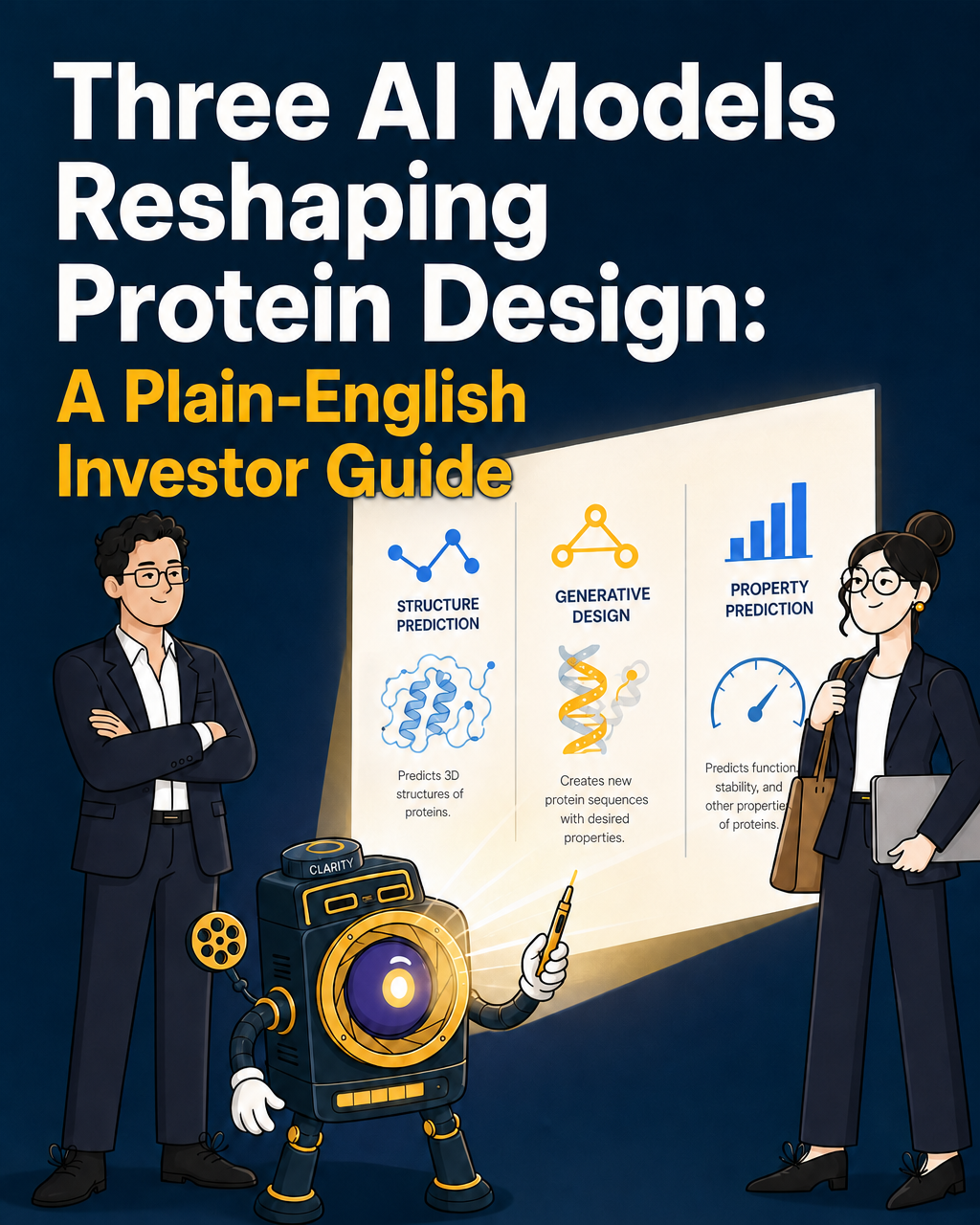 Three AI Models Reshaping Protein Design: A Plain-English Investor Guide