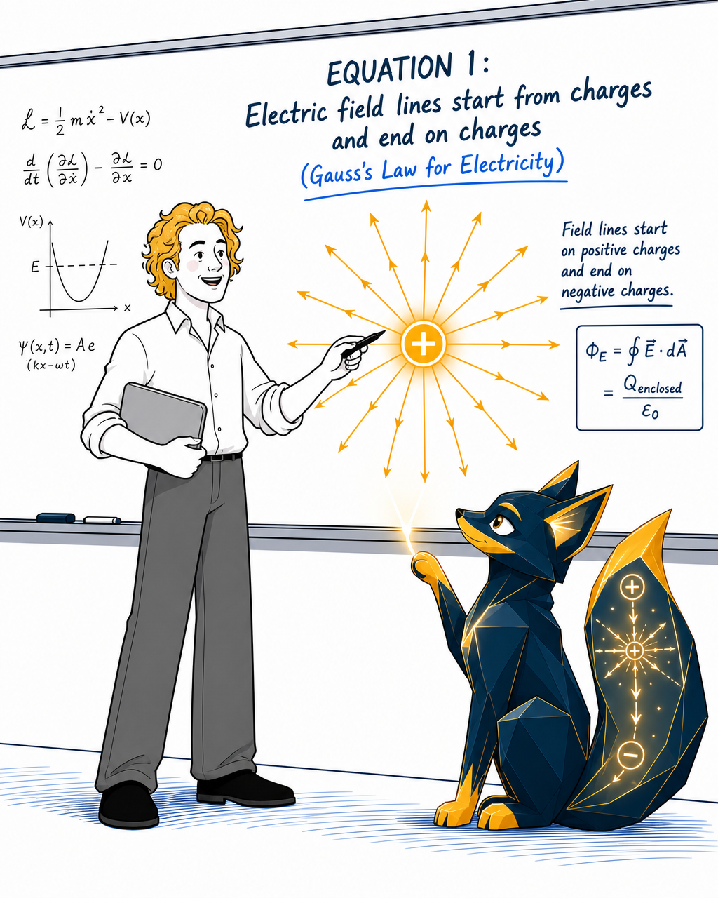 Equation 1: Charges Spawn Electric Fields