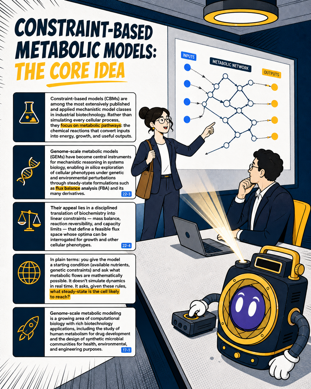 How constraint-based metabolic models work