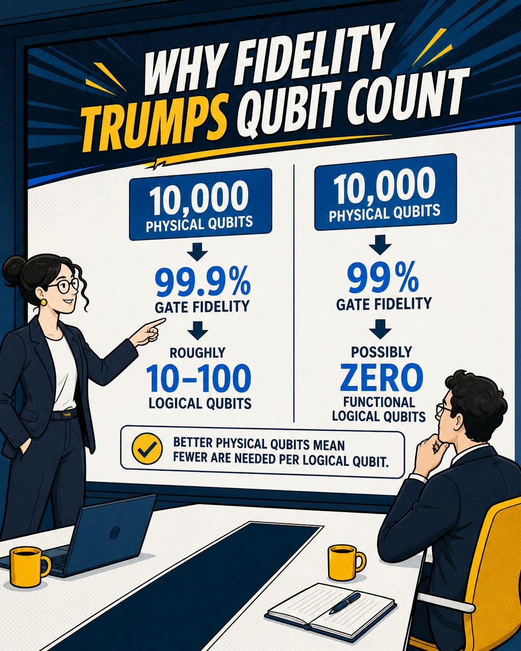 Why fidelity trumps qubit count