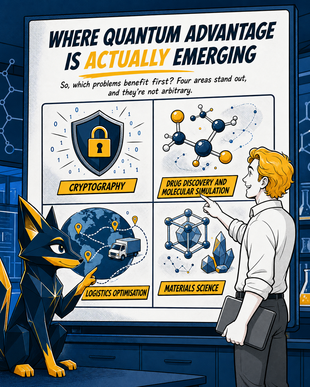 Where quantum advantage is actually emerging