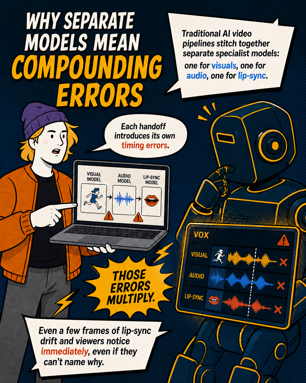 Why separate models mean compounding errors