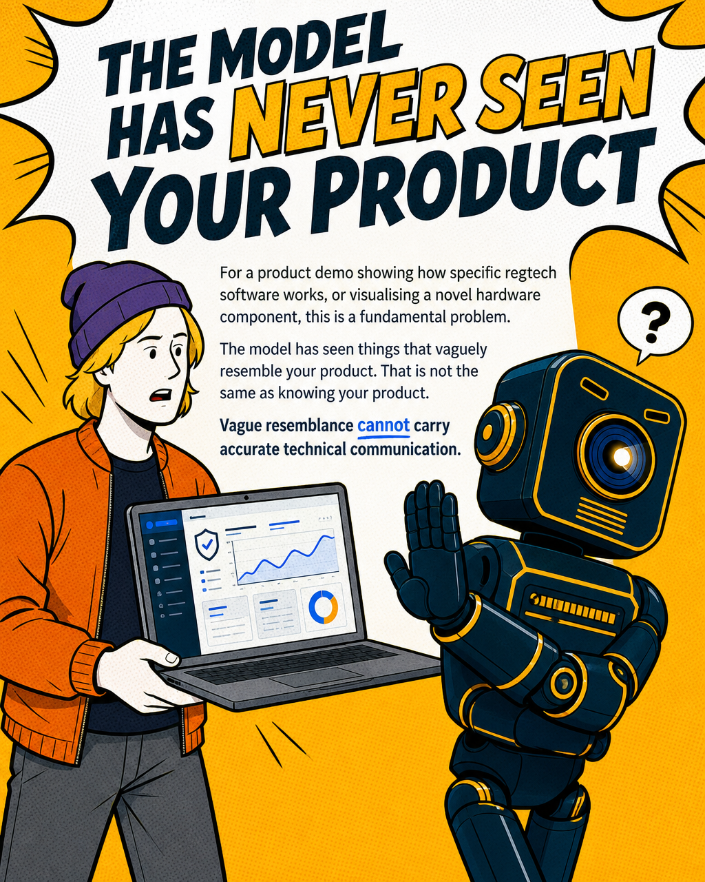 The model has never seen your product