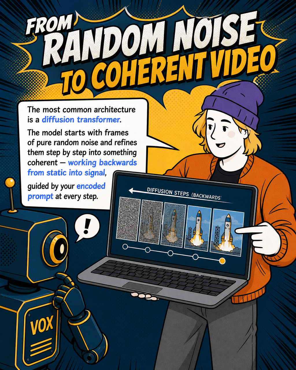 From Random Noise to Coherent Video