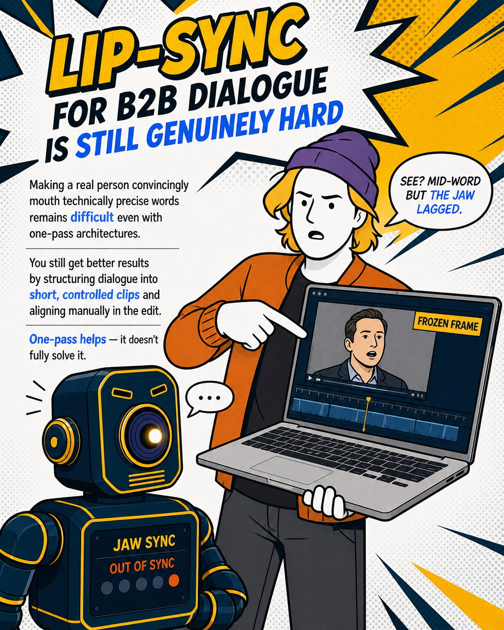 Lip-sync for B2B dialogue is still genuinely hard