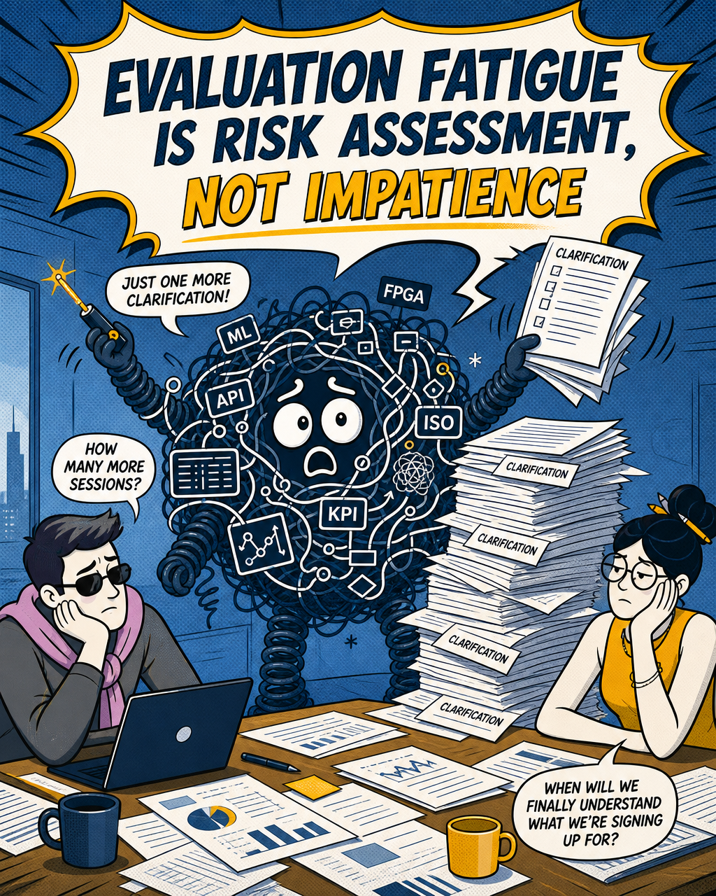 Evaluation fatigue is risk assessment, not impatience