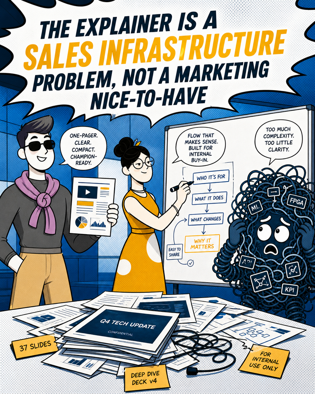 The explainer is a sales infrastructure problem, not a marketing nice-to-have
