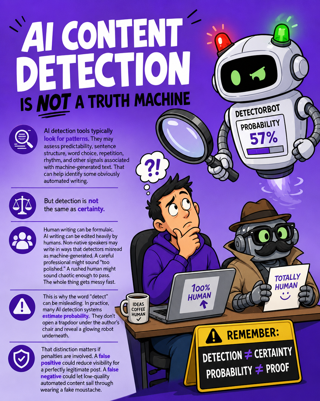 Detection Isn't Truth